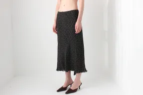 90s Pure Silk Bias Cut Skirt