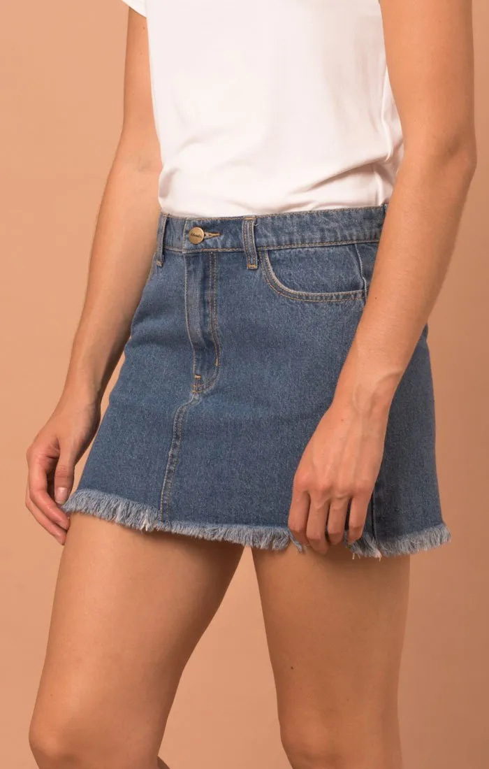Afends Womens Coupe - Denim Skirt