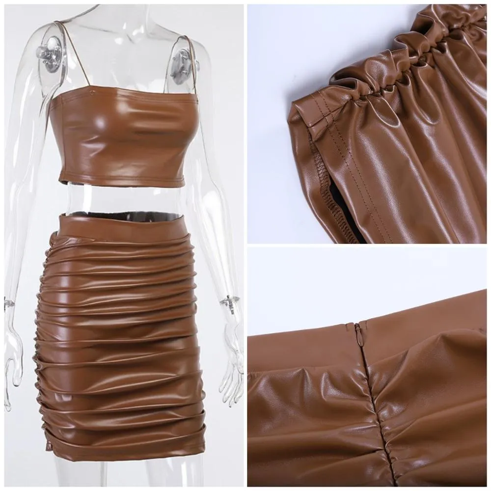 Ariah 2 Piece Ruched Skirt Set