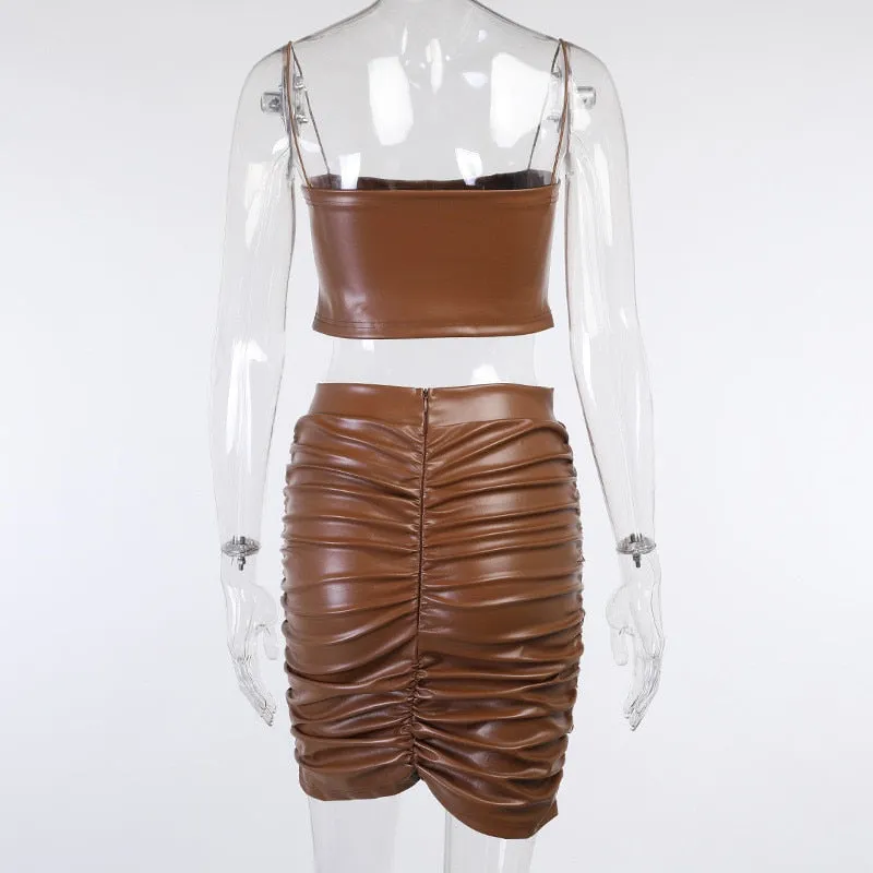 Ariah 2 Piece Ruched Skirt Set