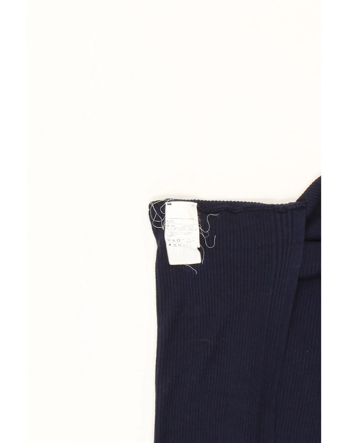 BENETTON Womens Oversized Crop Boat Neck Jumper Sweater UK 18 XL Navy Blue