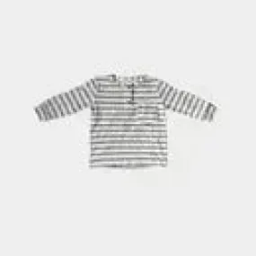Boy's Henley Shirt in Black Stripe