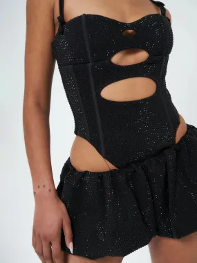 DARK DESIRES CORSET - JET BLACK