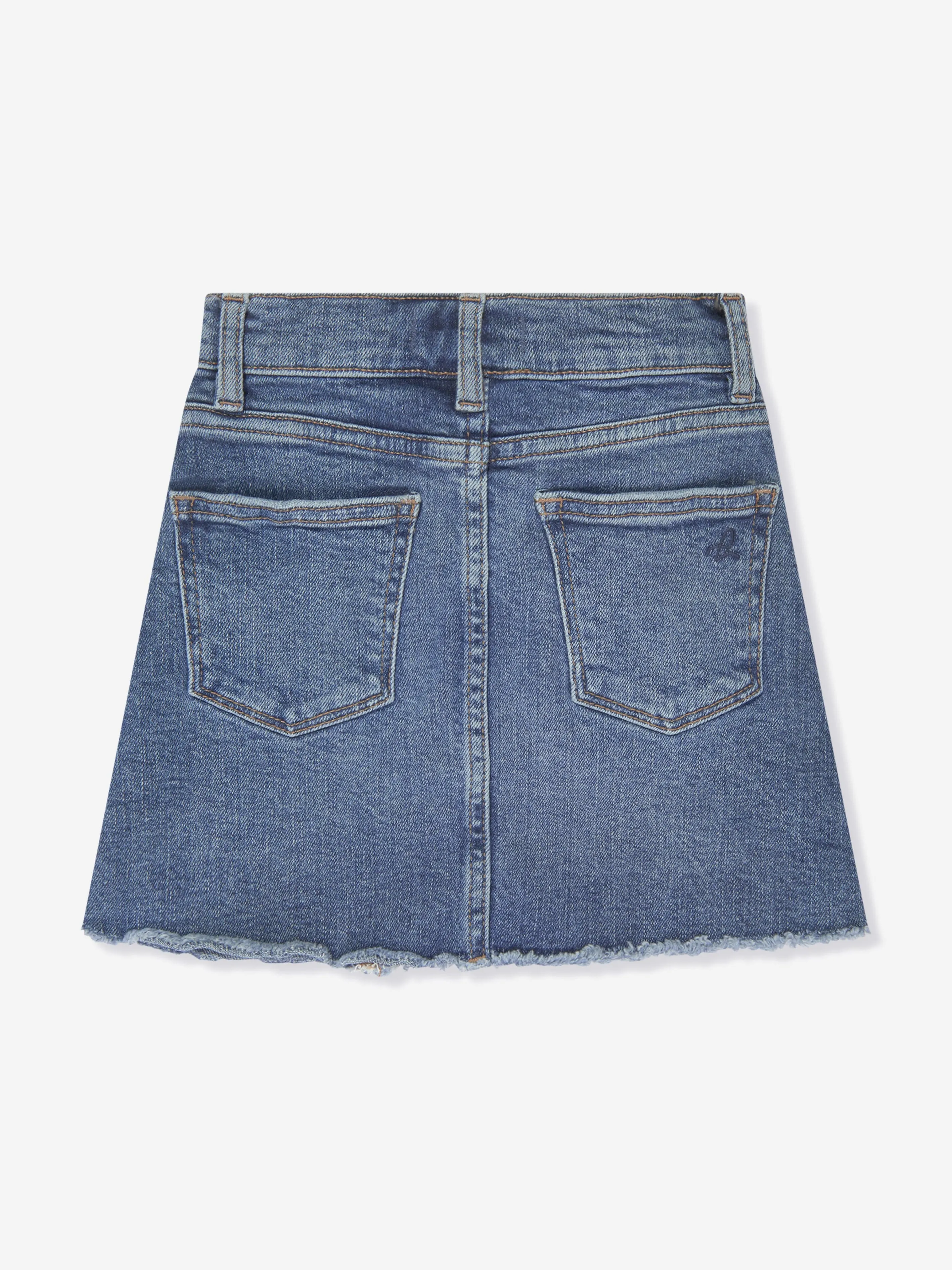 DL1961 Girls Jenny Mini Skirt in Blue