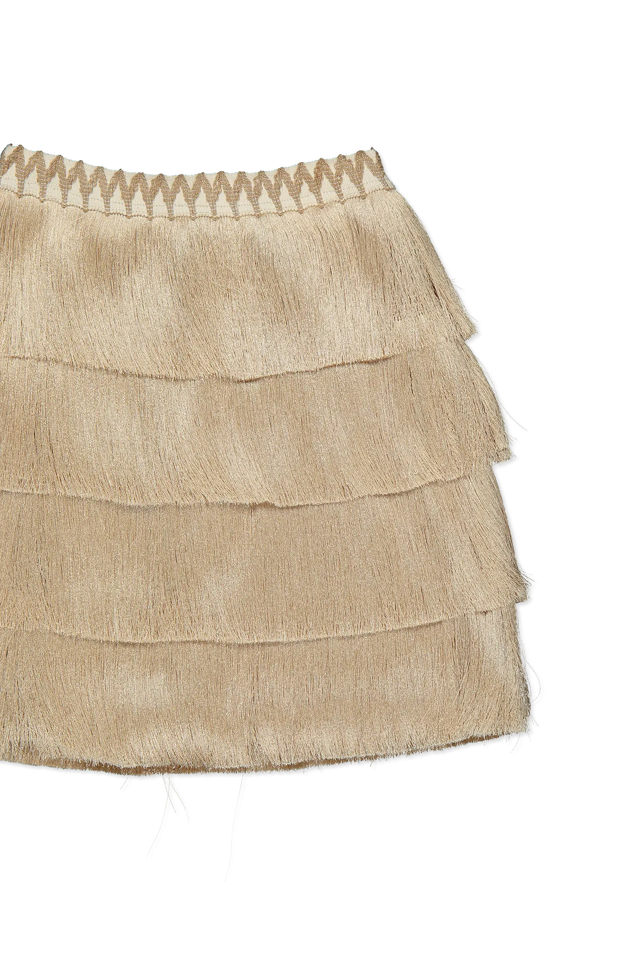 Fringe Trim Mini Skirt
