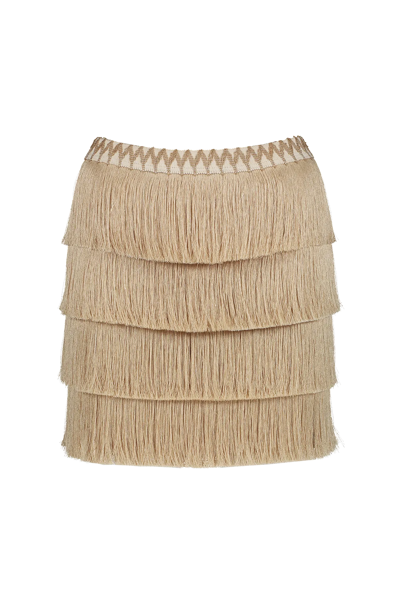 Fringe Trim Mini Skirt