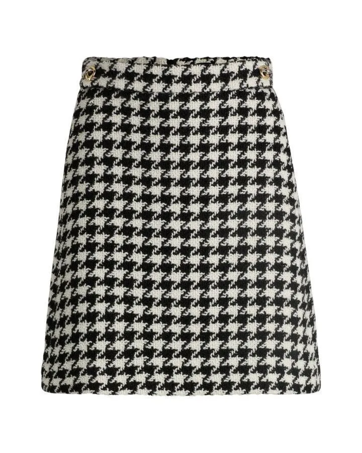 Hugo Vupita Houndstooth Mini Skirt