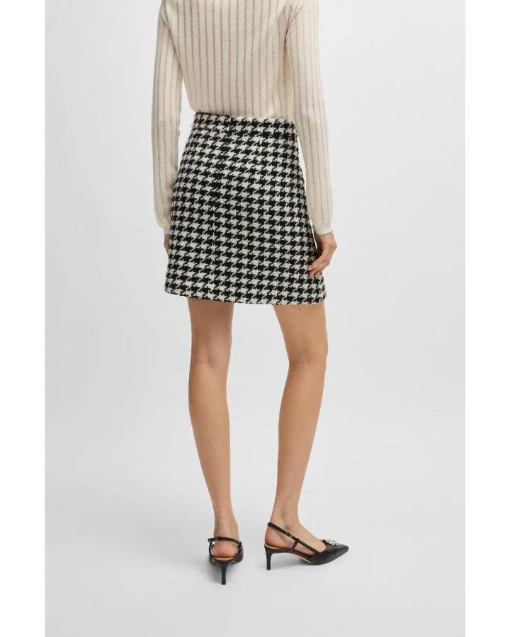 Hugo Vupita Houndstooth Mini Skirt