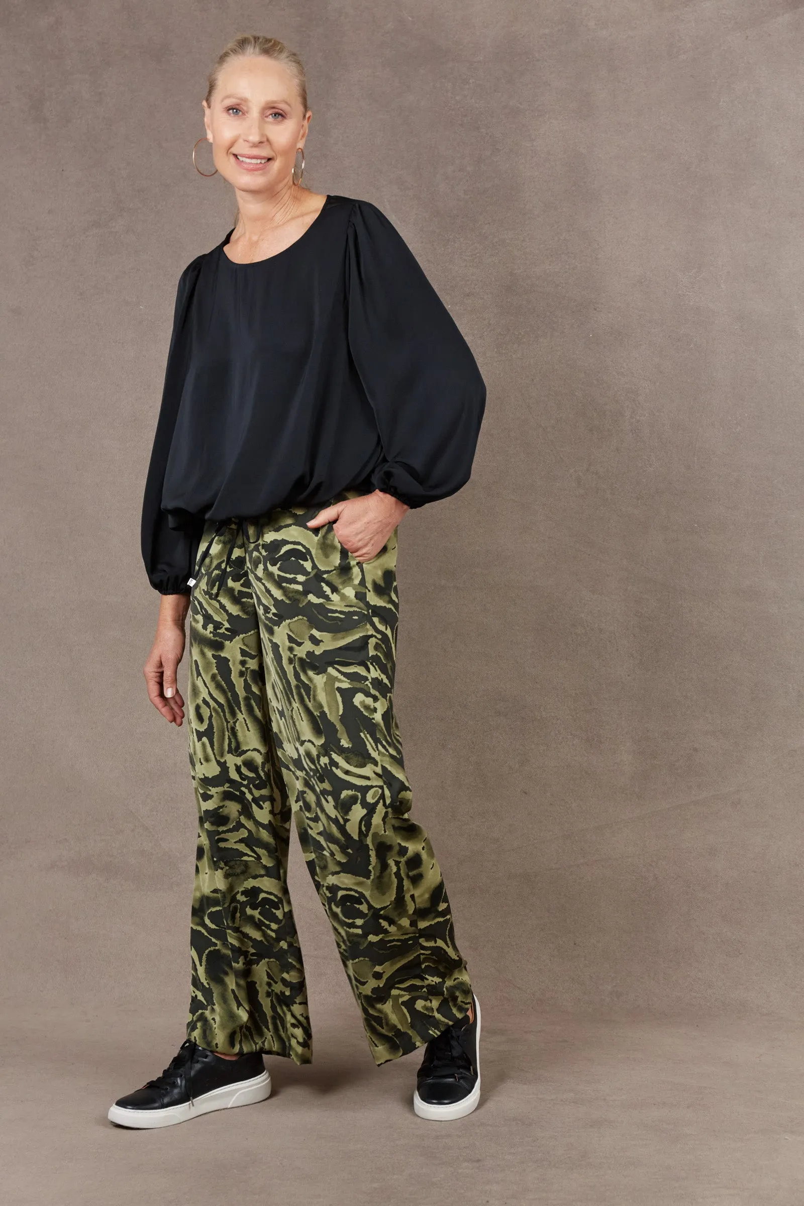 Mayan Drawstring Top - Ebony