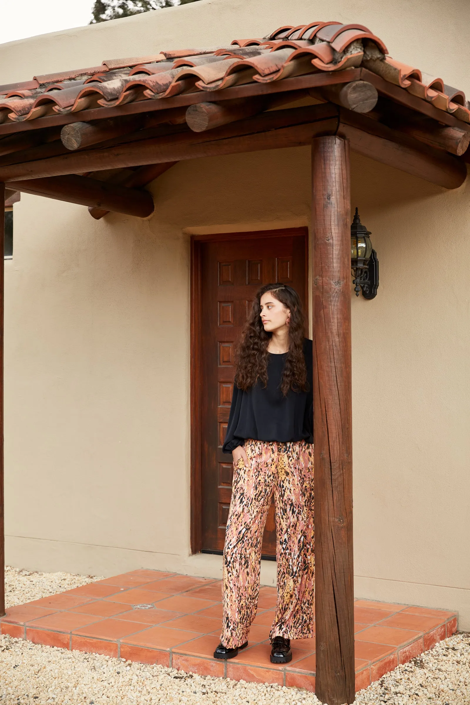 Mayan Drawstring Top - Ebony