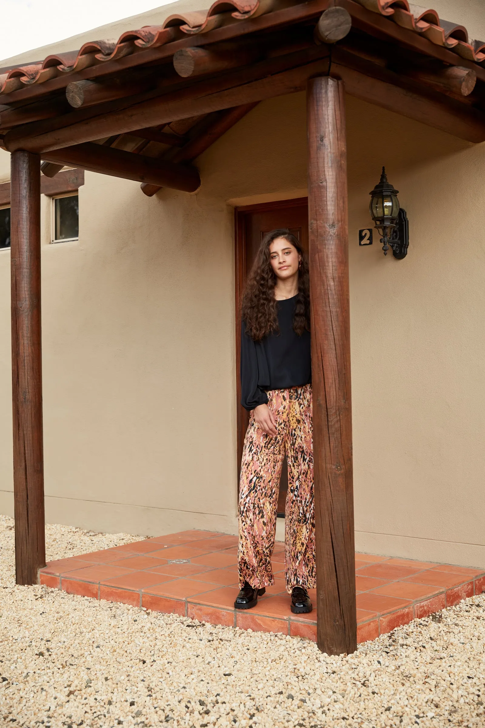 Mayan Drawstring Top - Ebony