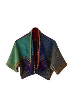 NEW! Plaid Wool Waterfall Bolero No.12