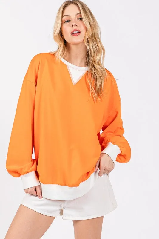 Orange/White Gameday French Terry Sweatshirt