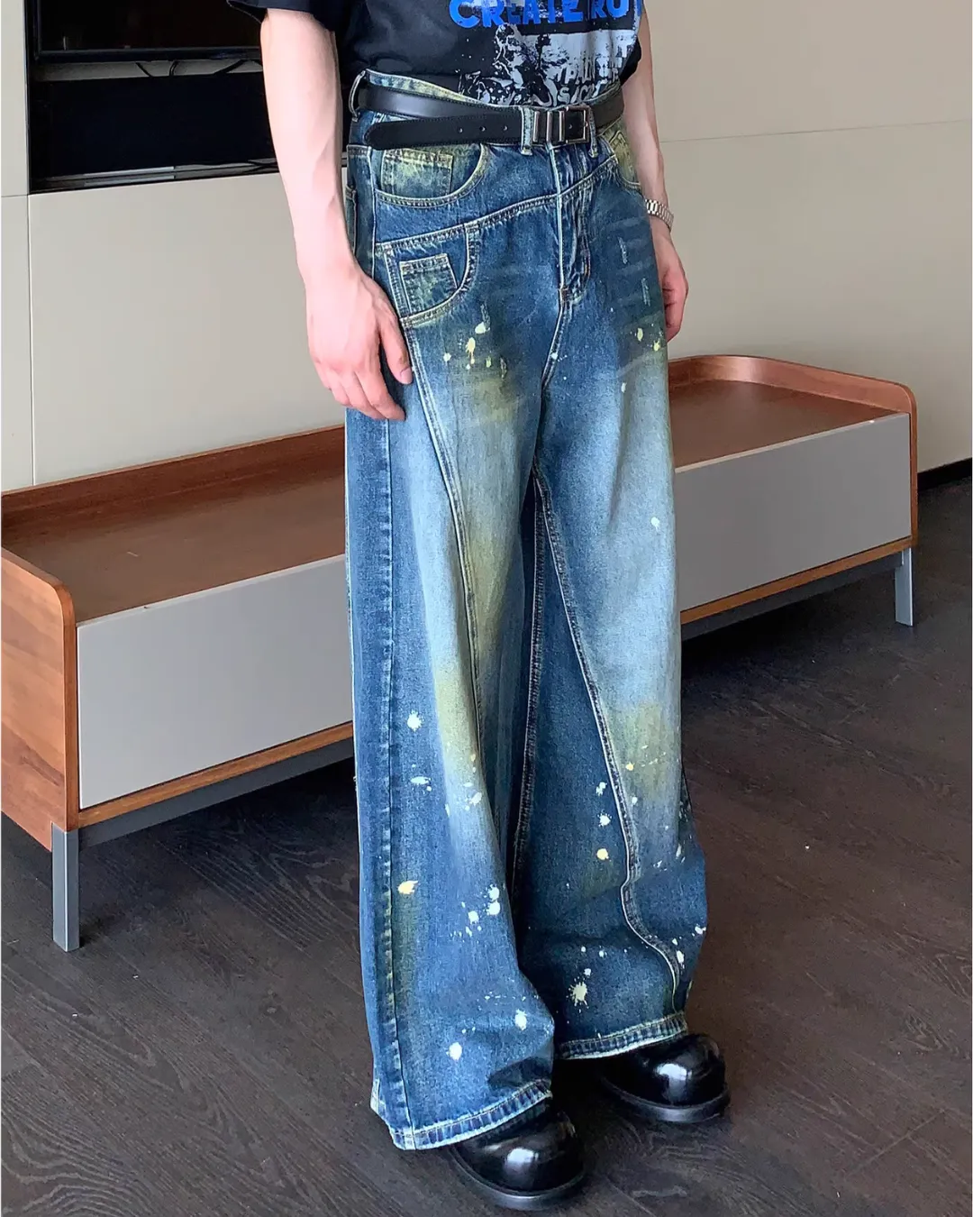 Painted Denim Pants CBJ0090