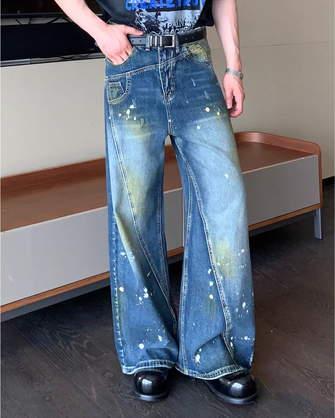 Painted Denim Pants CBJ0090