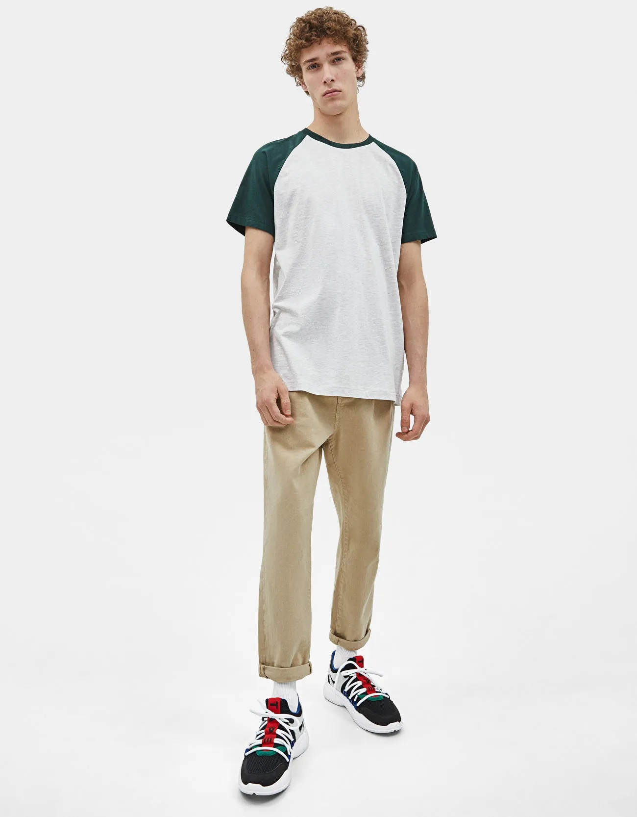Raglan baseball-style T-shirt