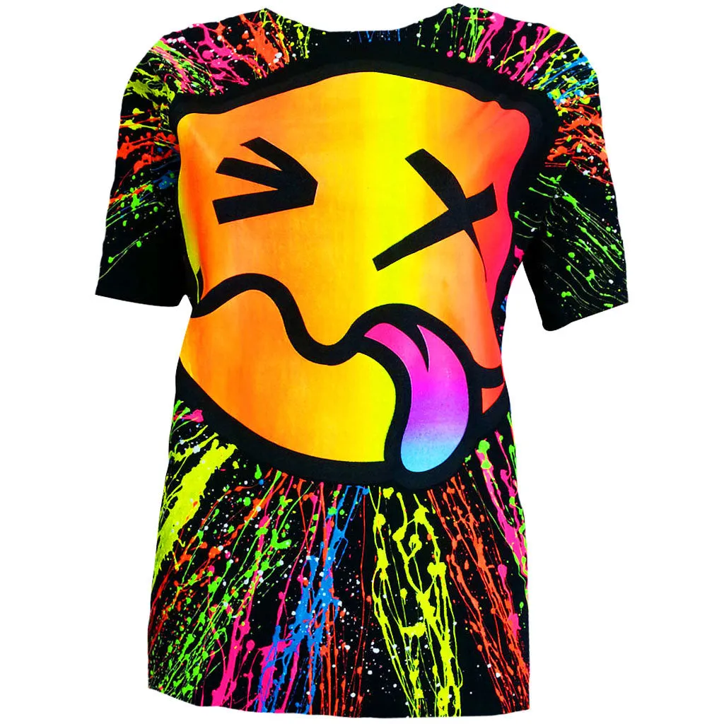 RAINBOW TONGUE UNISEX T-SHIRT BLACK