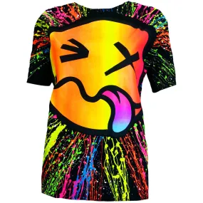 RAINBOW TONGUE UNISEX T-SHIRT BLACK