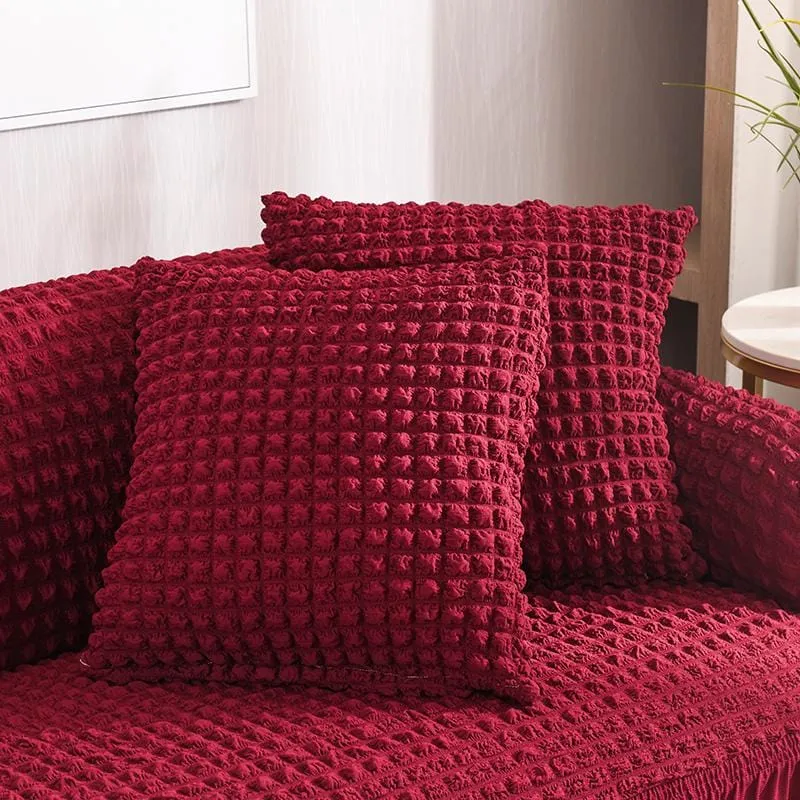Red wine - TWO PIECES - EXPANDABLE CUSHION COVERS 18" X 18" (45 CM X 45 CM)