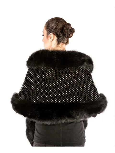 Volare Fox cape with Crystals