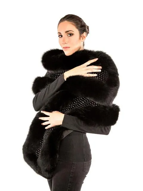 Volare Fox cape with Crystals