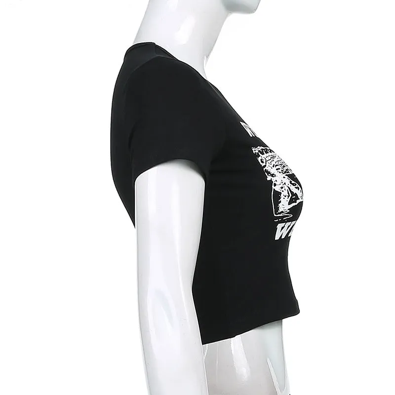 WEEKEEP letter print cami vest crop top tee women streetwear
