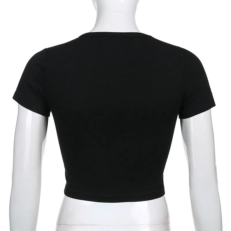 WEEKEEP letter print cami vest crop top tee women streetwear